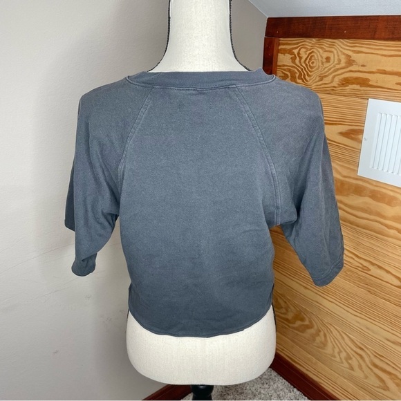 Madewell Je t’aime French I Love You Crewneck Sweatshirt Top in Dark Grey XS - Picture 4 of 9